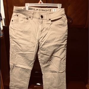 RSQ tan jeans. 33x32 slim straight leg